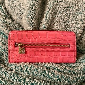 Pink & Gold Faux Snakeskin Wallet